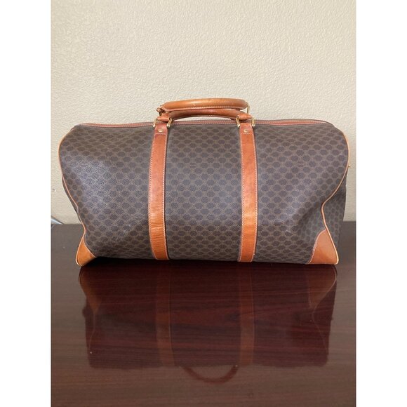 Vintage Céline Macadam Duffle Bag Large Travel Boston Weekender w/Lock & Key - Picture 5 of 16